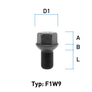 Image for Hjulbolt  - Kulehode - M14x1,5 - 19 mm