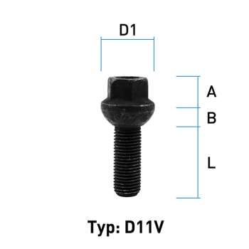 Image for Hjulbolt  - Kulehode - M14x1,5 - 34 mm