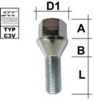 Image for Hjulbolt - 60° Kon - M14x1,5 - 28 mm