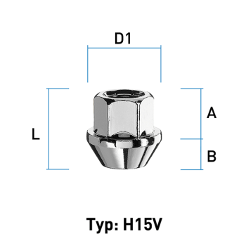 Image for Hjulmutter  - 60° Kon - M12x1,25 - 23 mm