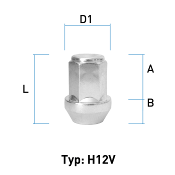 Image for Hjulmutter - 60° Kon - M12x1,5 - 34 mm