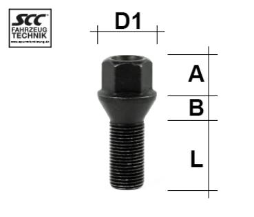 Image for Hjulbolt - 60° Kon - M14x1,25 - 27 mm