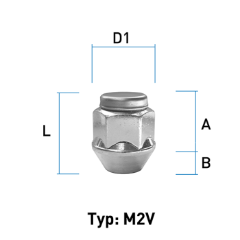 Image for Hjulmutter - 60° Kon - M12x1,5 - 30 mm