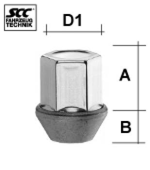 Image for Hjulmutter - 60° Kon - M14x1,5 - 34 mm