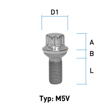 Image for Hjulbolt - Kulehode - M14x1,5 - 27  mm