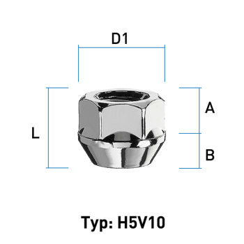 Image for Hjulmutter - 60° Kon - M12x1,5 - 16 mm