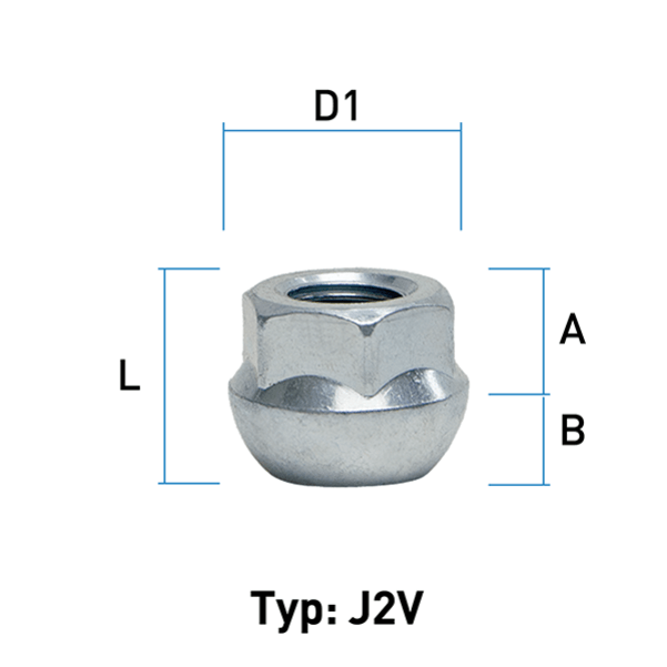 Image for Hjulmutter - Kulehode - M12x1,5 - 18 mm