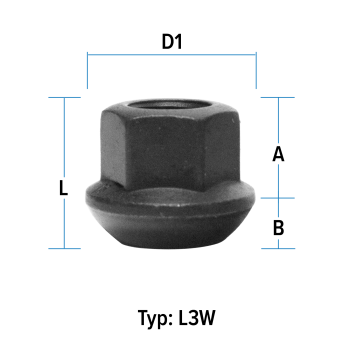 Image for Hjulmutter - Kulehode - M12x1,5 - 20 mm