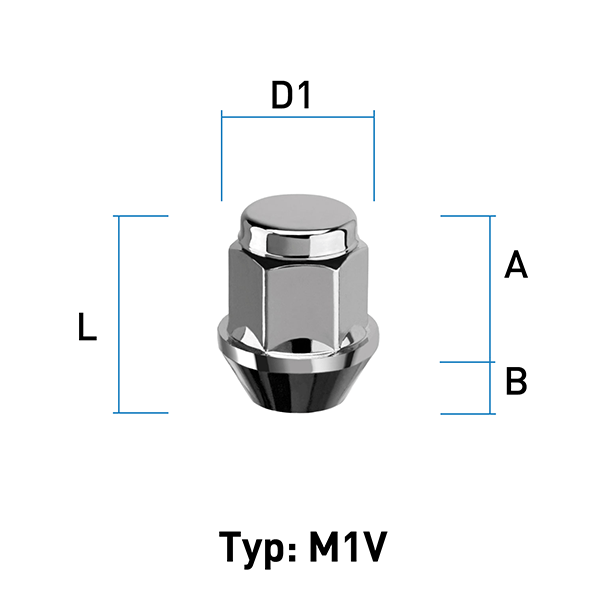 Image for Hjulmutter - 60° Kon - 1/2 UNF - 30 mm