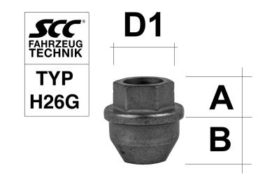 Image for Hjulmutter  - 60° Kon - M14x1,5 - 31 mm