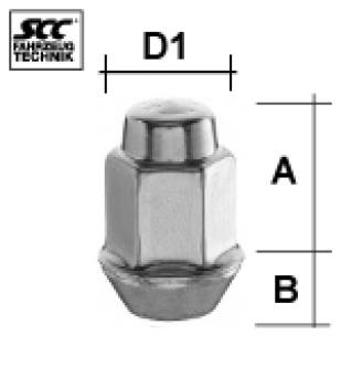 Image for Hjulmutter - 60° Kon - M12x1,5 - 36 mm