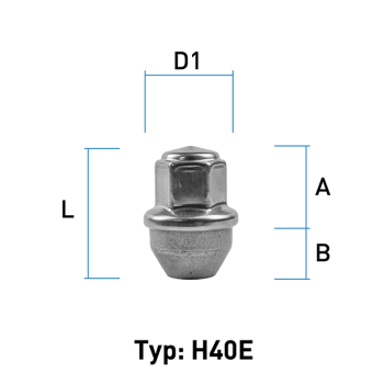 Image for Hjulmutter  - 60° Kon - M14x1,5 - 42,5 mm