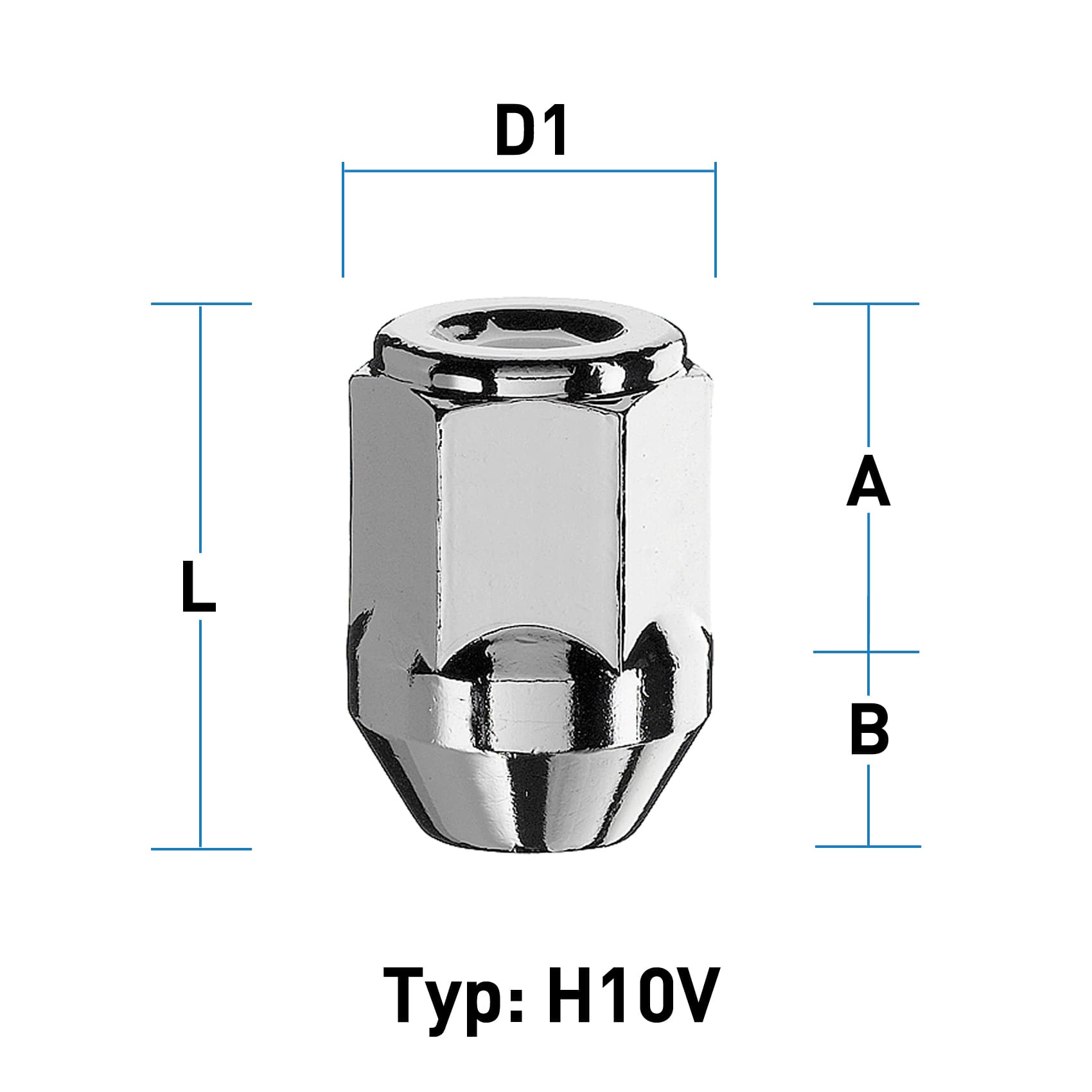 Hjulmutter  - 60° Kon - M14x1,5 - 29 mm