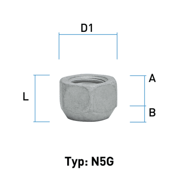 Hjulmutter - 60° Kon - M14x1,5 - 15 mm